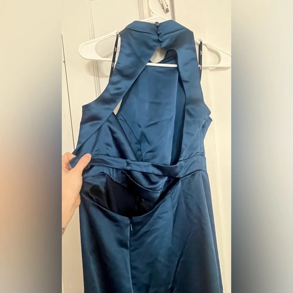 Lovely LB037 INSET WAIST BRIDESMAID DRESS in Atlantic Blue - Picture 5 of 7